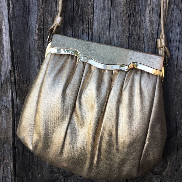 Handbags - Gold evening bag Dainty and Femme